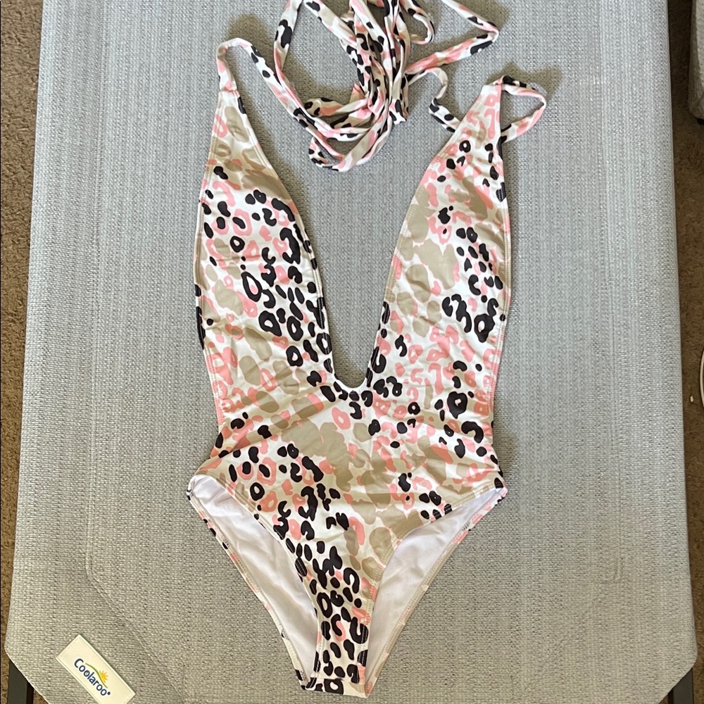 Leopard Print One-Piece Swimsuit